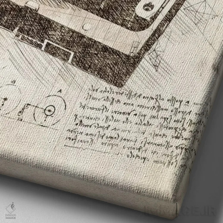 تابلو دکوراتیو دیسک سخت اثر کورنل ولاد - نمای نزدیک بافت بوم