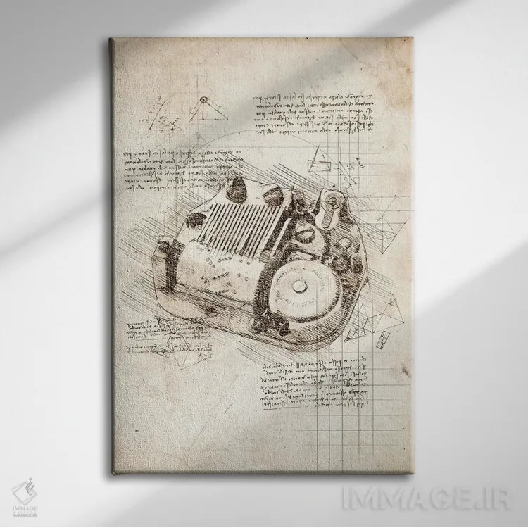 تابلو دکوراتیو جعبه موسیقی اثر کورنل ولاد - نمای روبهرو روی دیوار