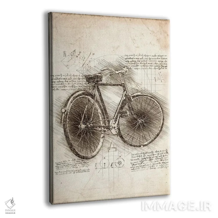 تابلو دکوراتیو دوچرخه قدیمی اثر کورنل ولاد - نمای پرسپکتیو محصول