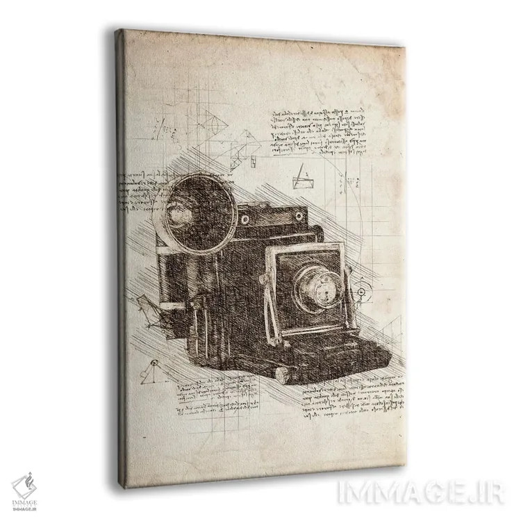 تابلو دکوراتیو دوربین قدیمی اثر کورنل ولاد - نمای پرسپکتیو محصول