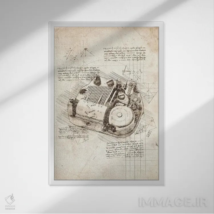 تابلو دکوراتیو جعبه موسیقی اثر کورنل ولاد - نمای قابدار سفید