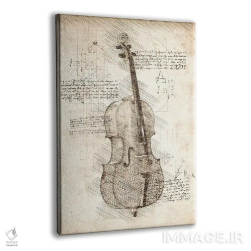 تابلو دکوراتیو ویولنسل اثر کورنل ولاد - نمای پرسپکتیو محصول