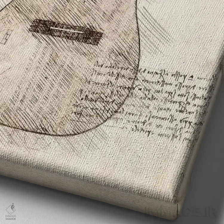 تابلو دکوراتیو گیتار اثر کورنل ولاد - نمای نزدیک بافت بوم