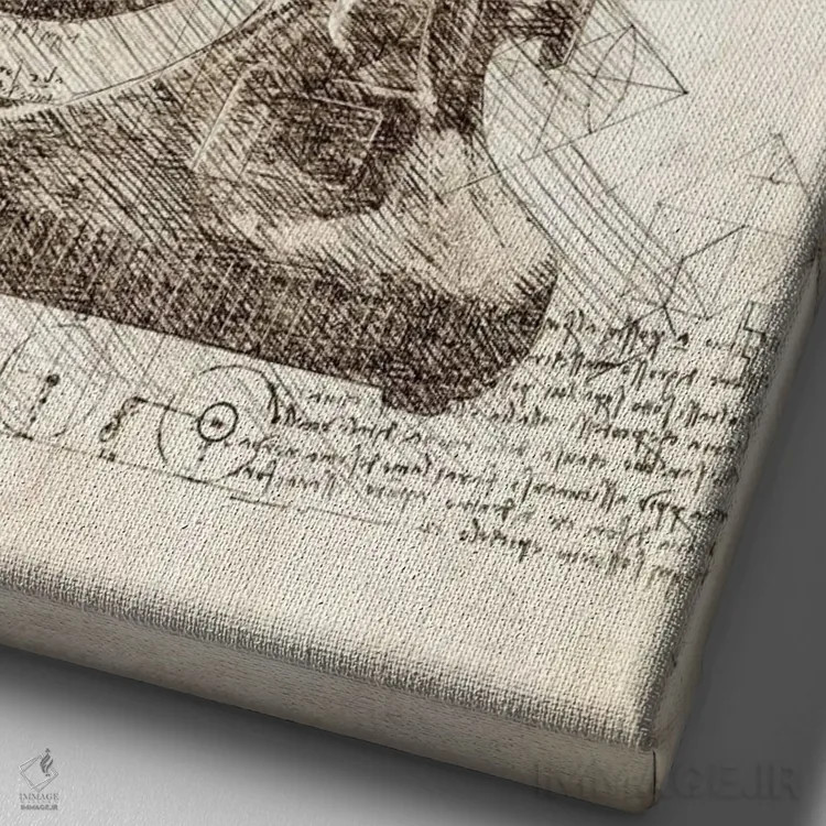 تابلو دکوراتیو پروژکتور فیلم اثر کورنل ولاد - نمای نزدیک بافت بوم