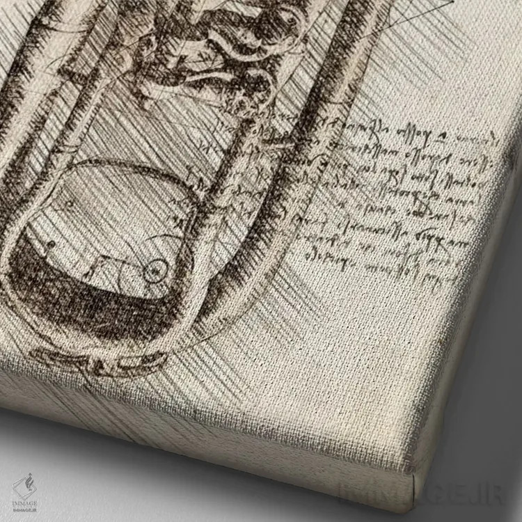 تابلو دکوراتیو ترومپت قدیمی اثر کورنل ولاد - نمای نزدیک بافت بوم