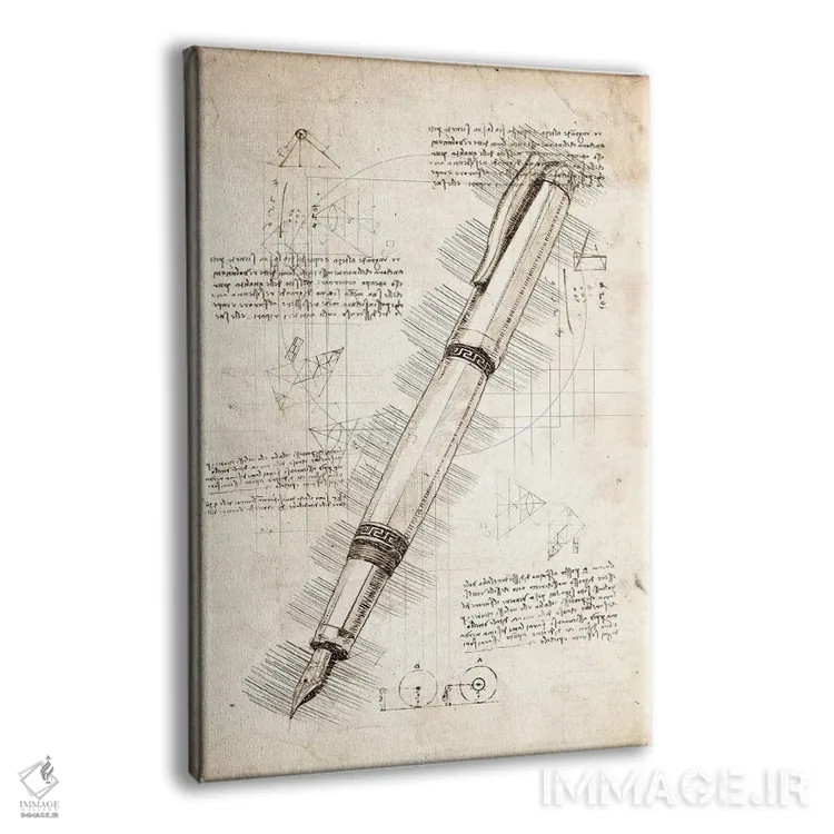 تابلو دکوراتیو خودنویس اثر کورنل ولاد - نمای پرسپکتیو محصول