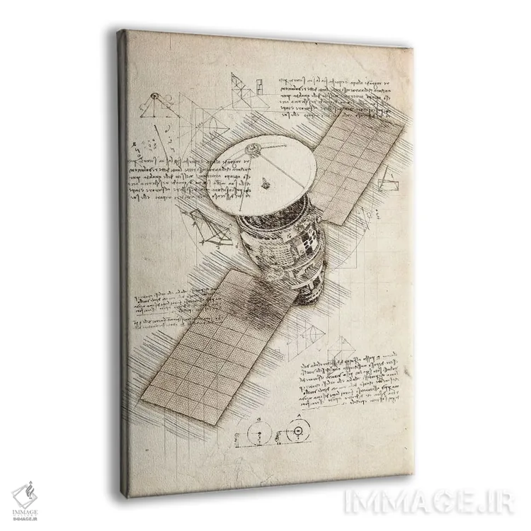 تابلو دکوراتیو ماهواره اثر کورنل ولاد - نمای پرسپکتیو محصول