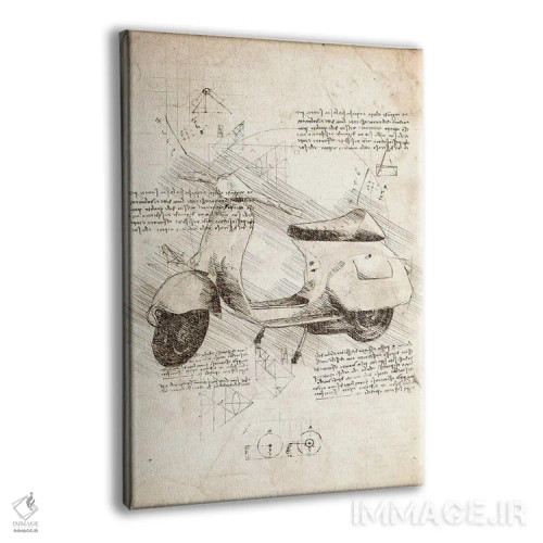 تابلو دکوراتیو اسکوتر اثر کورنل ولاد - نمای پرسپکتیو محصول