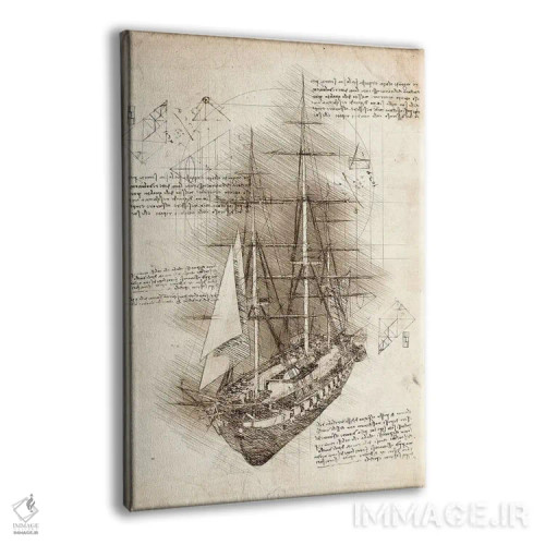 تابلو دکوراتیو کشتی بادبانی قدیمی بارک اثر کورنل ولاد - نمای پرسپکتیو محصول