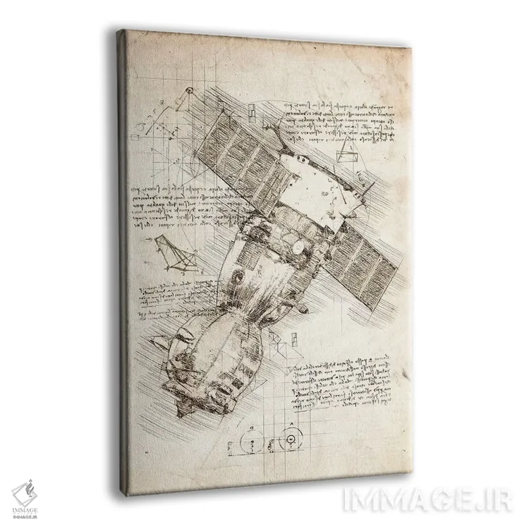 تابلو دکوراتیو فضاپیمای سایوز اثر کورنل ولاد - نمای پرسپکتیو محصول