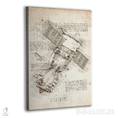 تابلو دکوراتیو فضاپیمای سایوز اثر کورنل ولاد - نمای پرسپکتیو محصول