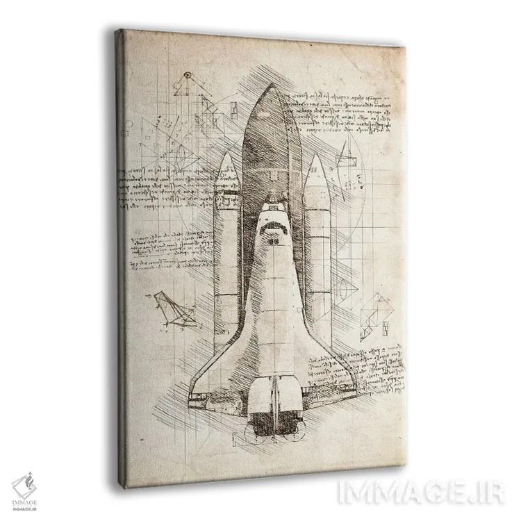 تابلو دکوراتیو شاتل فضایی اثر کورنل ولاد - نمای پرسپکتیو محصول