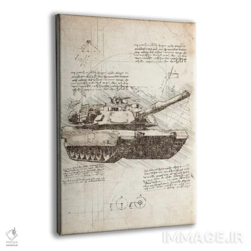 تابلو دکوراتیو تانک اثر کورنل ولاد - نمای پرسپکتیو محصول