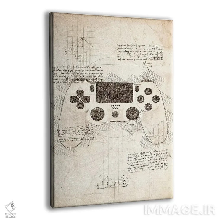 تابلو دکوراتیو دسته بازی پلی استیشن 4 اثر کورنل ولاد - نمای پرسپکتیو محصول