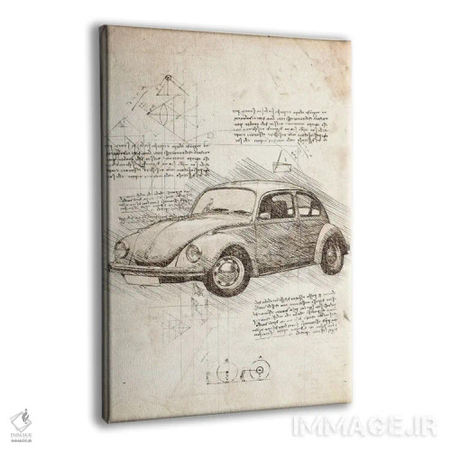 تابلو دکوراتیو فولکس واگن بیتل اثر کورنل ولاد - نمای پرسپکتیو محصول