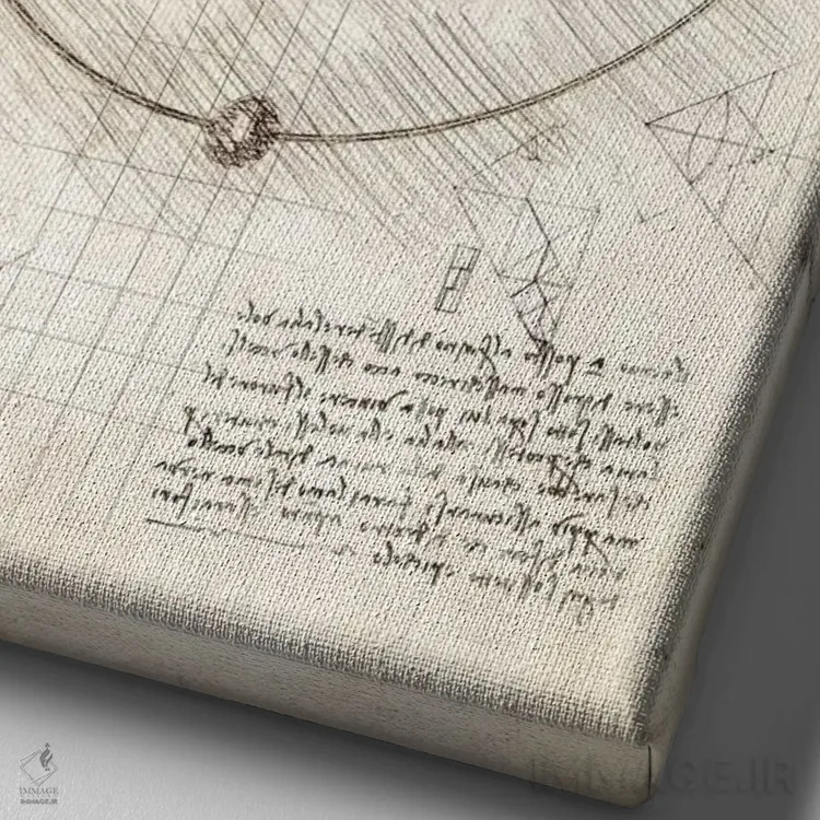 تابلو دکوراتیو ذرات زیراتمی اثر کورنل ولاد - نمای نزدیک بافت بوم