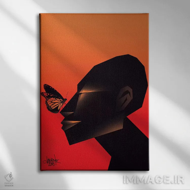 تابلو دکوراتیو خشک I اثر وی کالونتو - نمای روبهرو روی دیوار