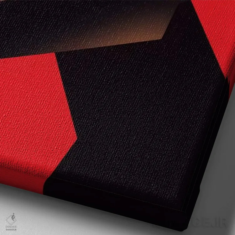 تابلو دکوراتیو خشک I اثر وی کالونتو - نمای نزدیک بافت بوم