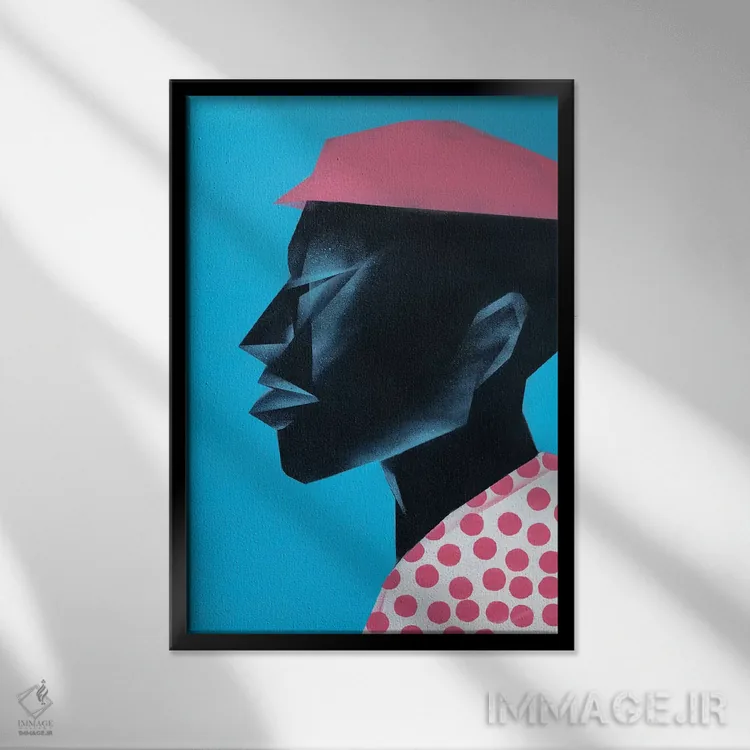 تابلو مدرن بامبا اثر وی کالونتو - نمای قابدار مشکی