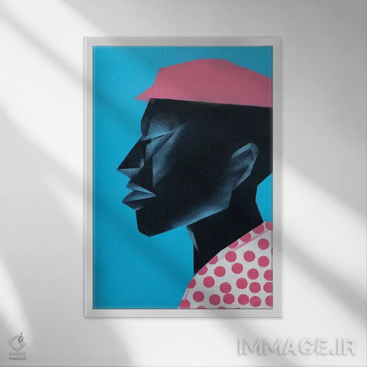 تابلو مدرن بامبا اثر وی کالونتو - نمای قابدار سفید