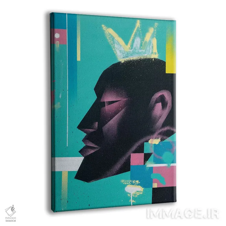تابلو مدرن پادشاه اثر وی کالونتو - نمای پرسپکتیو محصول