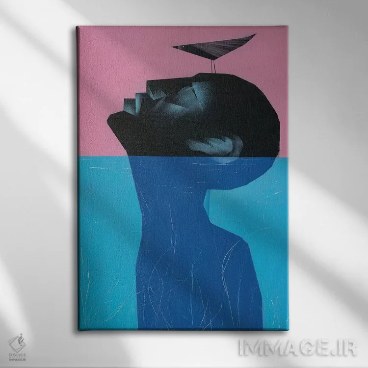 تابلو مدرن غرق شدن داوطلبانه II اثر وی کالونتو - نمای روبهرو روی دیوار