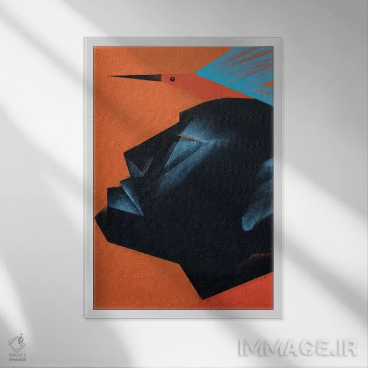 تابلو مدرن کابکا III اثر وی کالونتو - نمای قابدار سفید