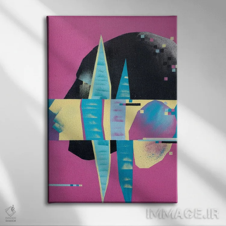 تابلو مدرن حال آینده II اثر وی کالونتو - نمای روبهرو روی دیوار