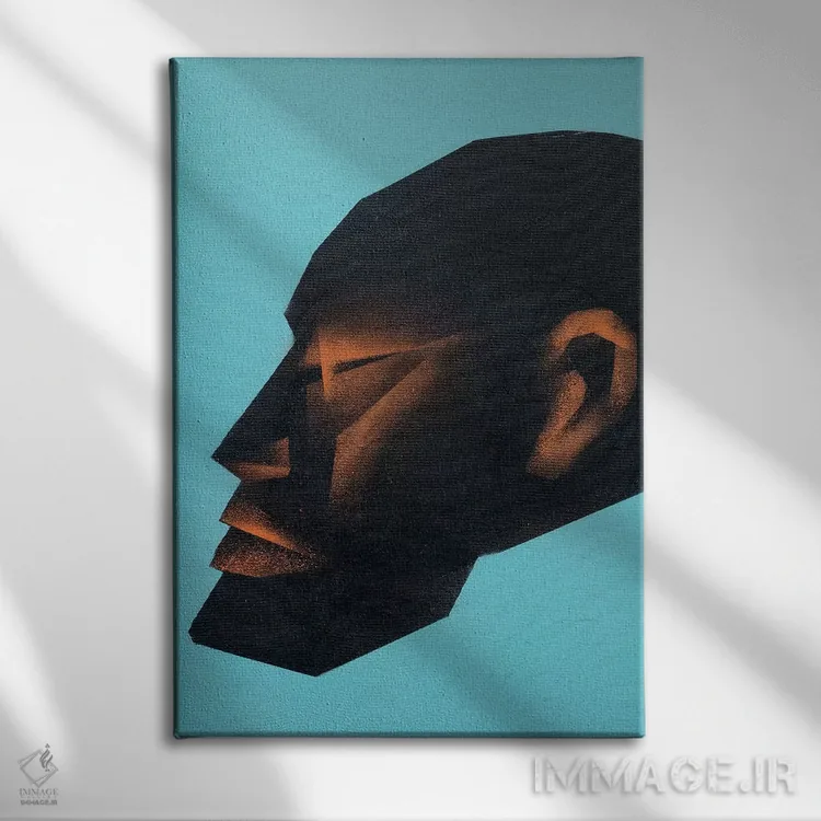 تابلو مدرن سر I اثر وی کالونتو - نمای روبهرو روی دیوار