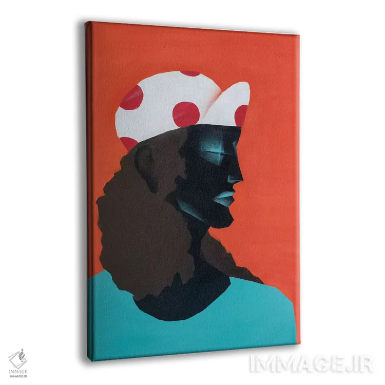 تابلو مدرن بعدازظهر نارنجی اثر وی کالونتو - نمای پرسپکتیو محصول