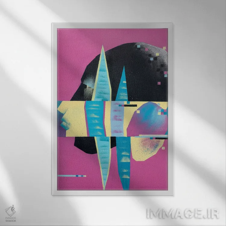 تابلو مدرن حال آینده II اثر وی کالونتو - نمای قابدار سفید