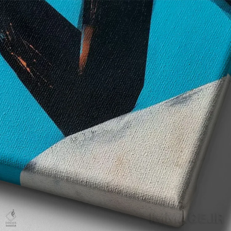 تابلو مدرن حرکات II اثر وی کالونتو - نمای نزدیک بافت بوم