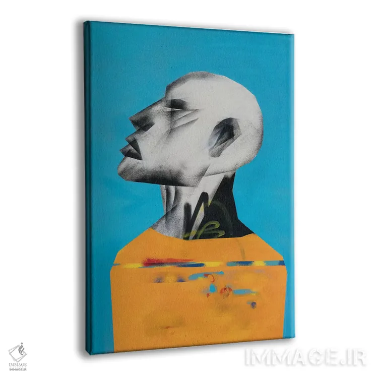 تابلو دکوراتیو پرتره زرد اثر وی کالونتو - نمای پرسپکتیو محصول