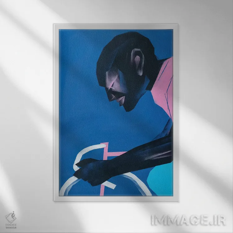 تابلو مدرن میجر II اثر وی کالونتو - نمای قابدار سفید