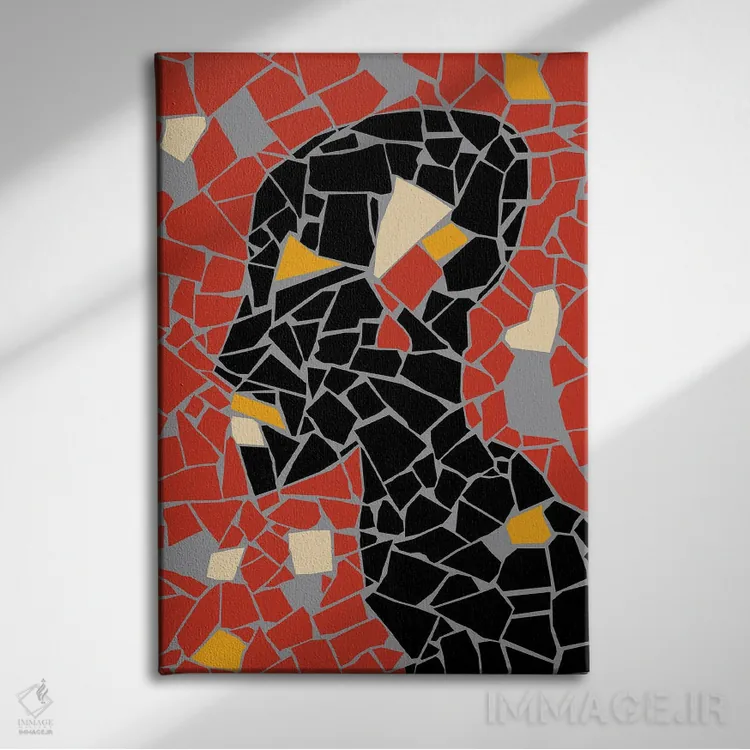 تابلو دکوراتیو خرده ها اثر وی کالونتو - نمای روبهرو روی دیوار