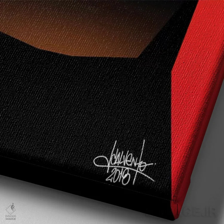 تابلو دکوراتیو خشک III اثر وی کالونتو - نمای نزدیک بافت بوم