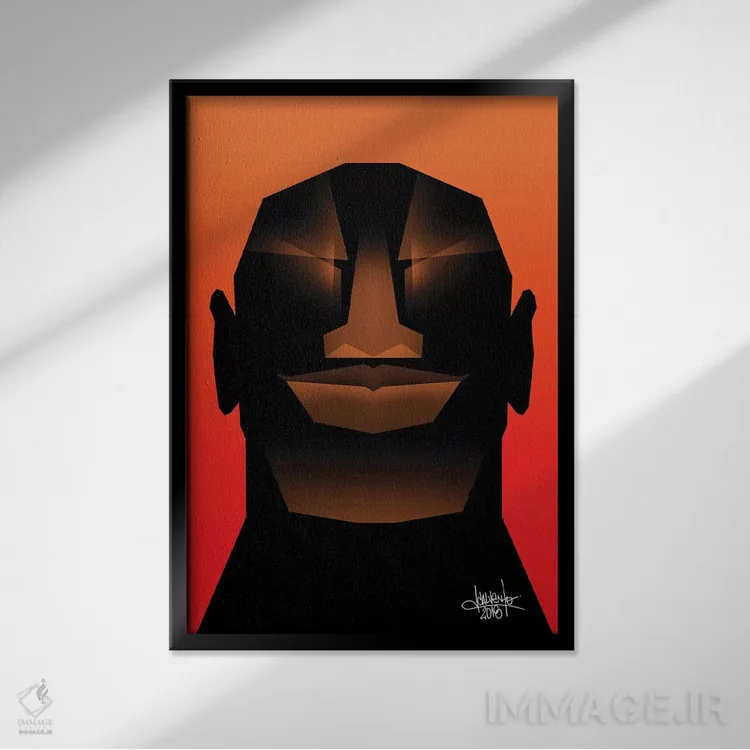 تابلو دکوراتیو خشک III اثر وی کالونتو - نمای قابدار مشکی