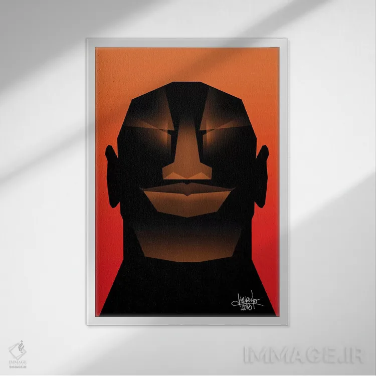 تابلو دکوراتیو خشک III اثر وی کالونتو - نمای قابدار سفید