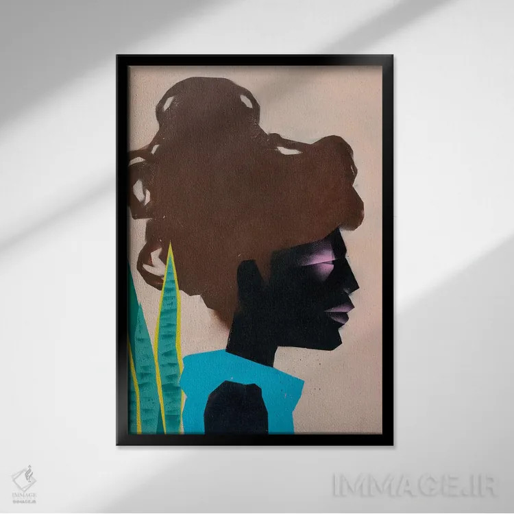 تابلو دکوراتیو انتظار اثر وی کالونتو - نمای قابدار مشکی