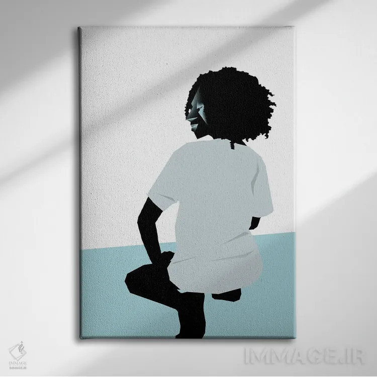 تابلو دکوراتیو ساحل سرد اثر وی کالونتو - نمای روبهرو روی دیوار