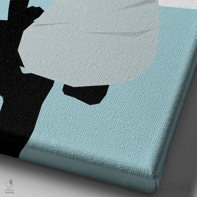 تابلو دکوراتیو ساحل سرد اثر وی کالونتو - نمای نزدیک بافت بوم