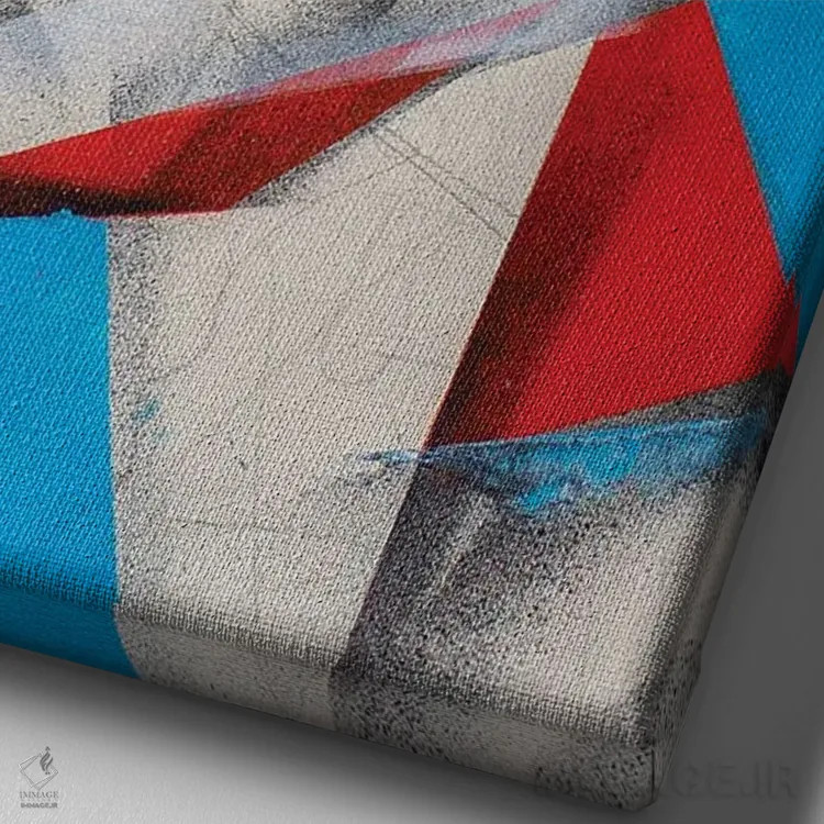 تابلو دکوراتیو طرح I اثر وی کالونتو - نمای نزدیک بافت بوم