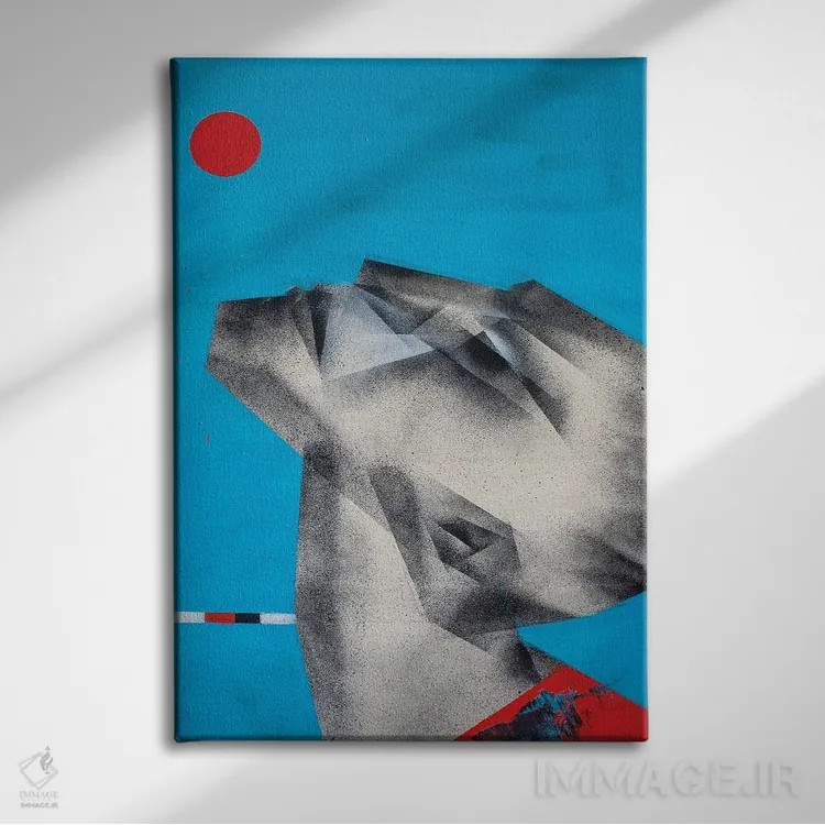 تابلو دکوراتیو طرح II اثر وی کالونتو - نمای روبهرو روی دیوار