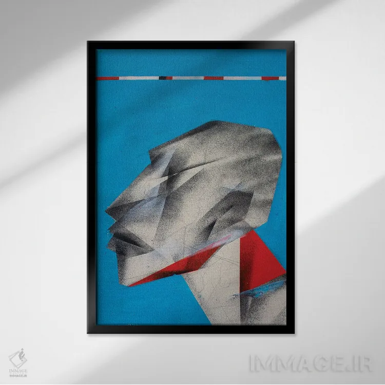 تابلو دکوراتیو طرح I اثر وی کالونتو - نمای قابدار مشکی