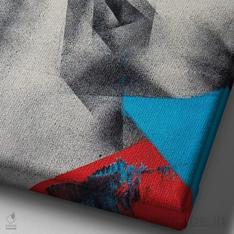 تابلو دکوراتیو طرح II اثر وی کالونتو - نمای نزدیک بافت بوم