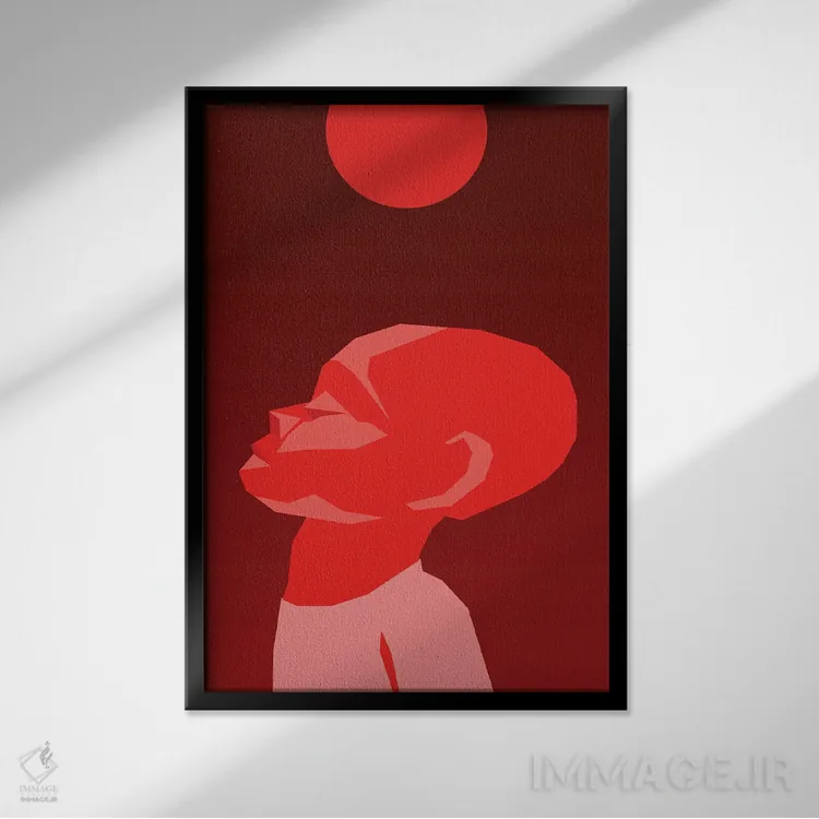 تابلو دکوراتیو شفق قطبی اثر وی کالونتو - نمای قابدار مشکی