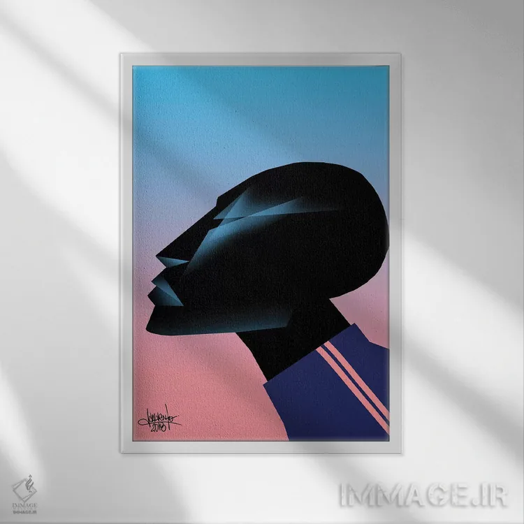 تابلو دکوراتیو فضا همان مکان است I اثر وی کالونتو - نمای قابدار سفید