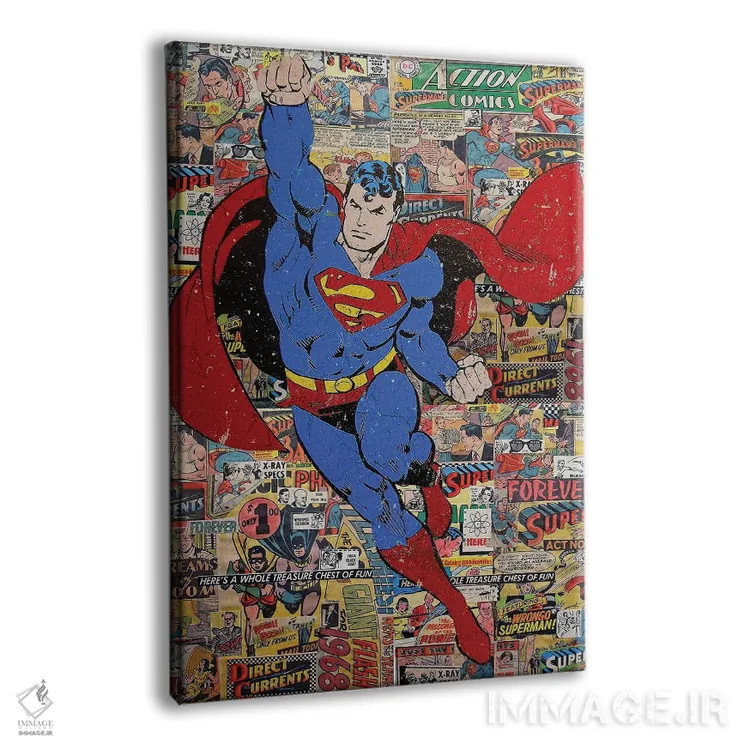 تابلو دکوراتیو سوپرمن اثر کارولین وندلین - نمای پرسپکتیو محصول