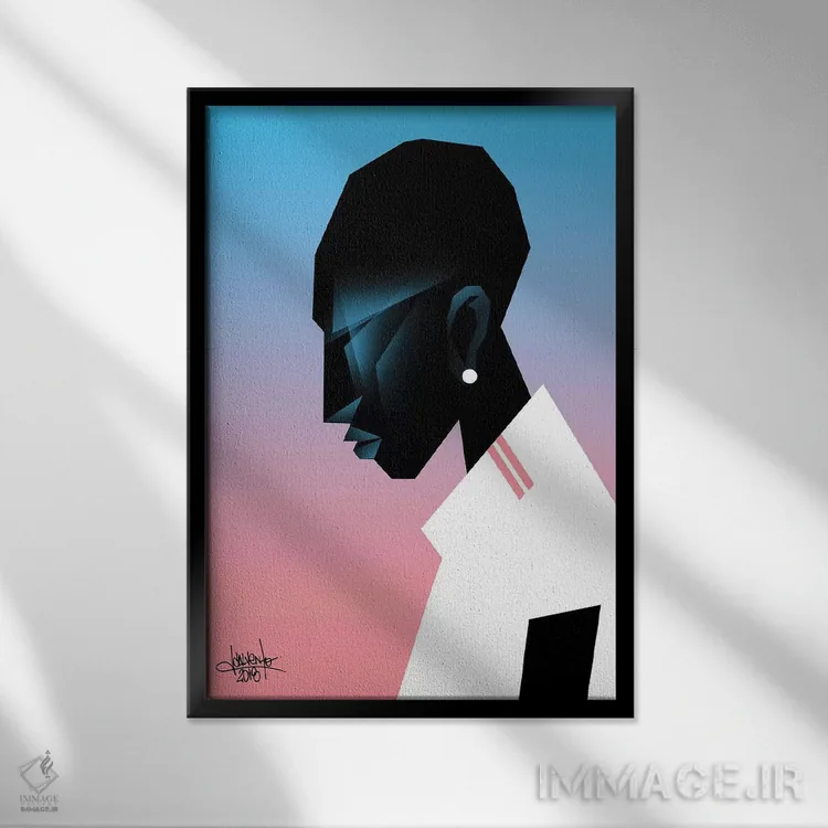 تابلو دکوراتیو فضا همان مکان است III اثر وی کالونتو - نمای قابدار مشکی