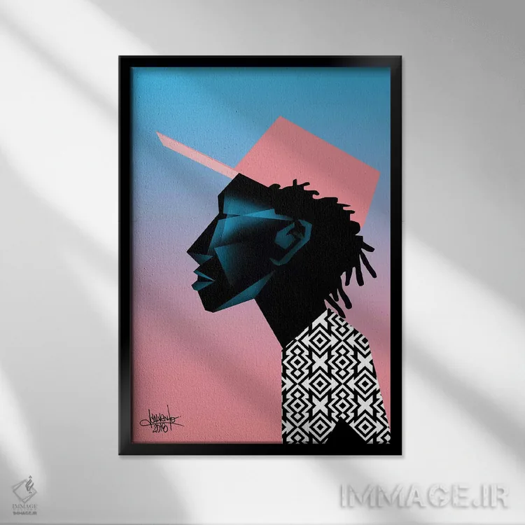 تابلو دکوراتیو فضا همان مکان است IV اثر وی کالونتو - نمای قابدار مشکی